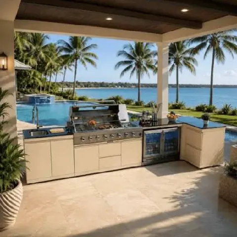Minimalist Outdoor Kitchen Design