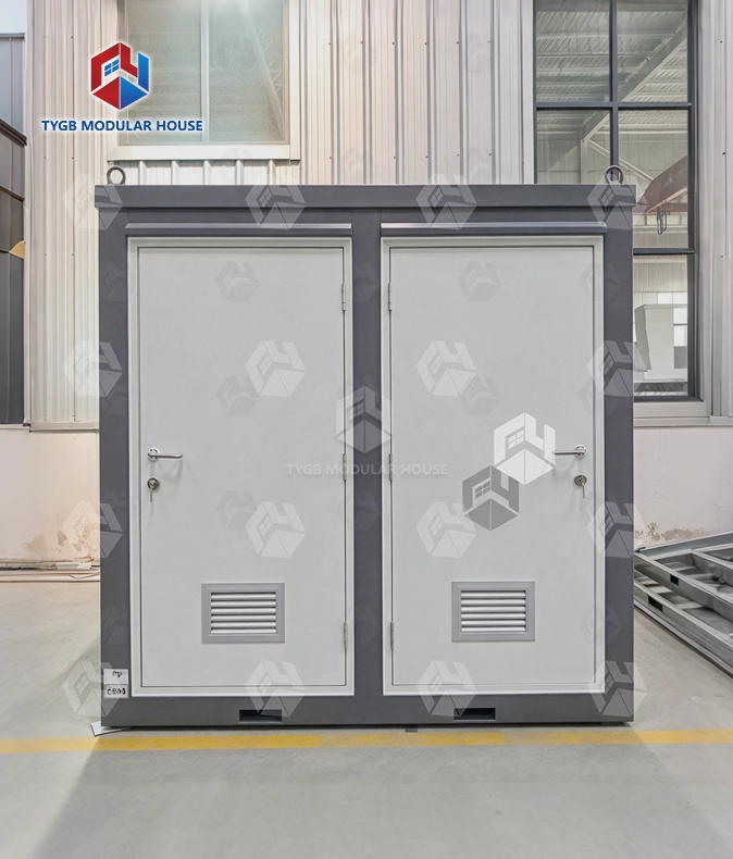 2-station portable restroom