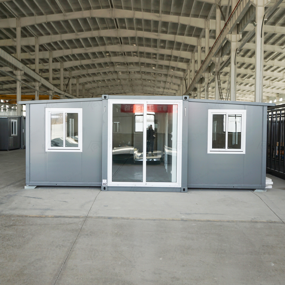 40FT Expandable Container House With Dark Gray Cladding
